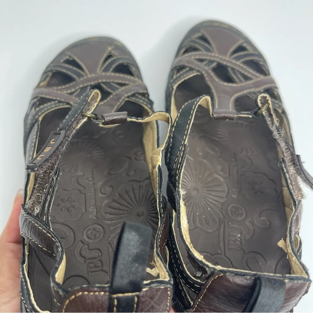 JBU by Jambu Brown Vegan Leather Mary Jane Walking Shoes Size 7 Fishermancore